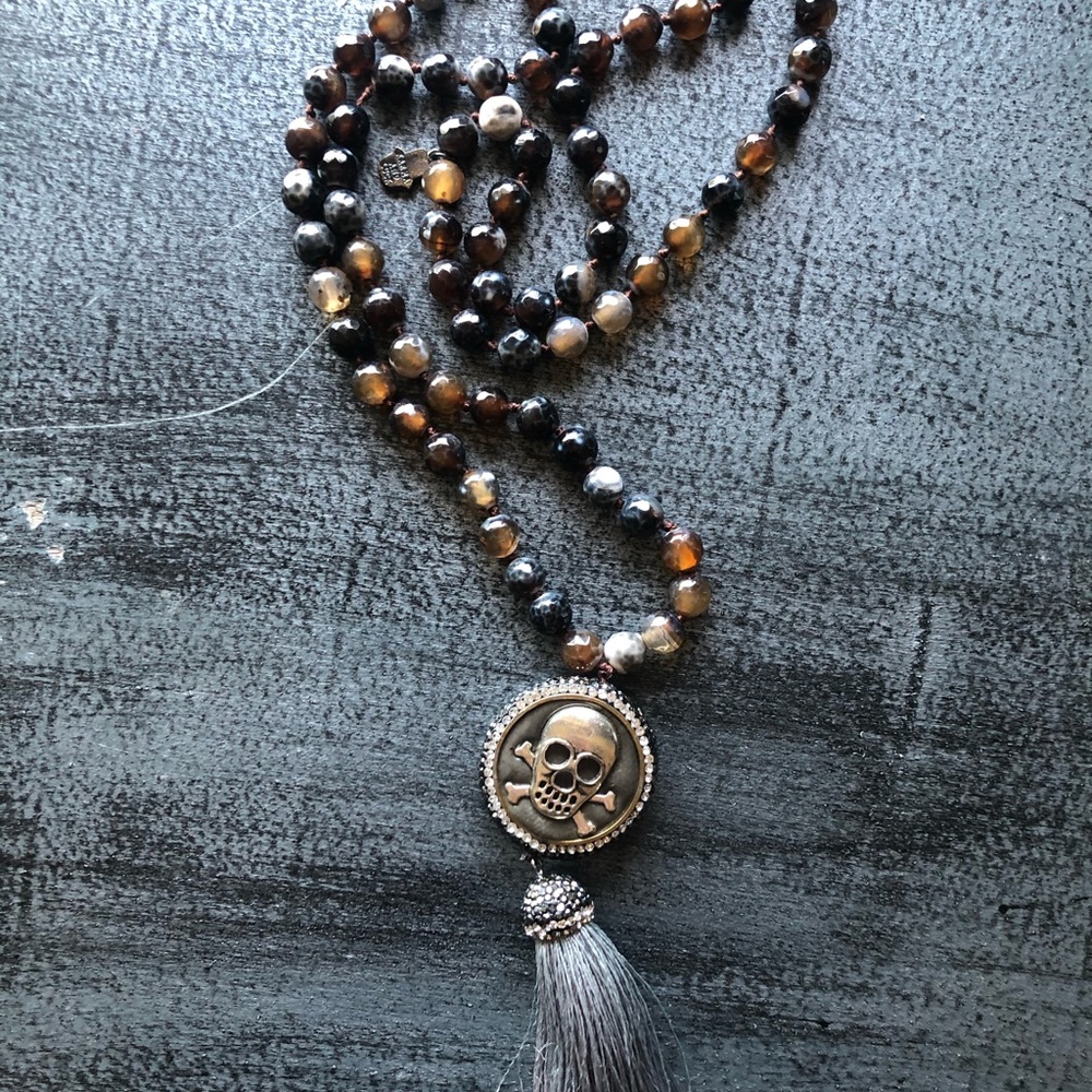 Skull stone Mala